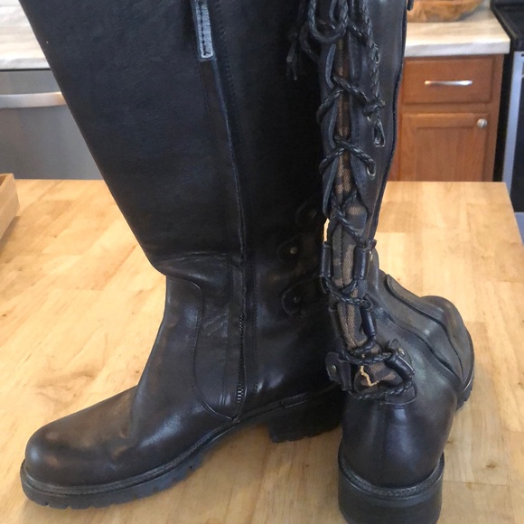 Fendi signature (Vintage) Moto Boot sz 38 1/2 - Picture 1 of 10